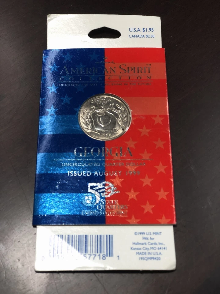 American Spirit Collection Georgia State Quarter Issued August 1999 UNC - Image 1 of 4