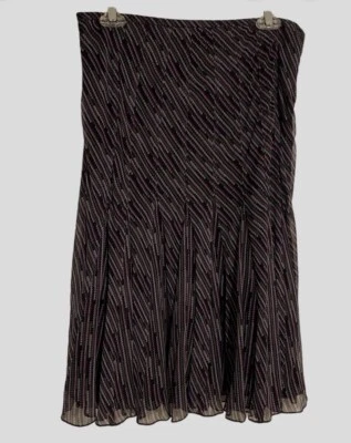 Silk Alfani Skirt Fully Lined Black Background Dots Side Zipper Women’s Size 10 - Image 1 of 4