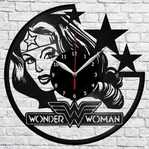 Wonder Woman Reloj de Vinilo Disco Reloj de Pared Decoración Fan Art Hogar 3259 - Imagen 1 de 12