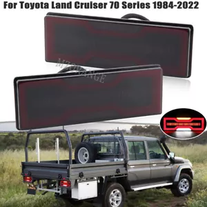 Pair LED Smoked Rear Tail Light Lamp For Toyota Landcruiser 70 75 78 79 Series - Bild 1 von 17