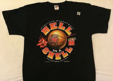 NEW University of Maryland Terrapins Basketball "Hell in a Shell" T-shirt Cover
