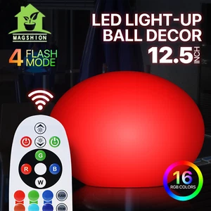 Bar Mood Lamp LED 16 Color Change Desktop Egg Shape Night Light w/Remote Control - Picture 1 of 10