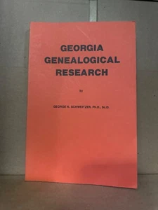 GEORGIA GENEALOGICAL RESEARCH By George K. Schweitzer EUC - Imagen 1 de 2