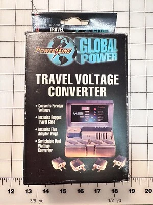 Powerline Global Power Travel Voltage Converter In Box GP-1600 - Image 1 of 4