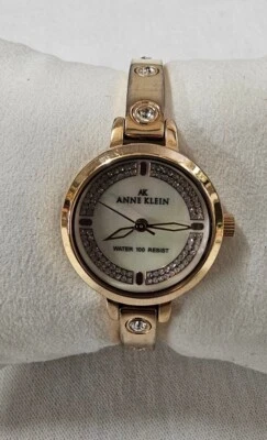 ⌚️Reloj de moda de lujo Anne Klein oro rosa Y121E esfera madreperla 💦3ATM Foto 1 de 4