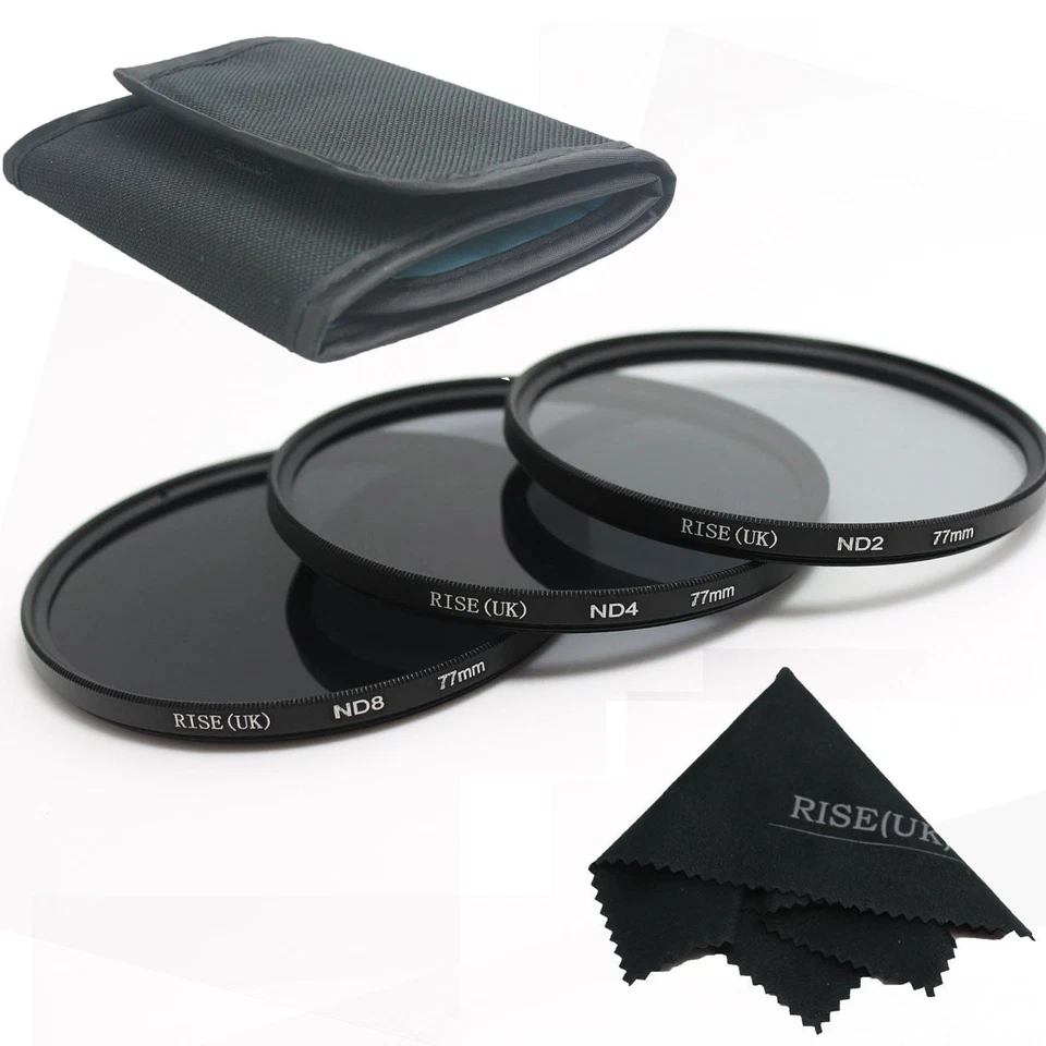 RISE(UK)77MM ND Neutral Density Filter Set ND2 ND4 ND8 for Canon Nikon Lens fre - Image 1 of 4