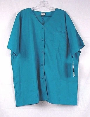 Blusa esfoliante Barco 3 bolsos manga curta gola V azul-petróleo tamanho 3XL SG119X 645R - Imagem 1 de 3