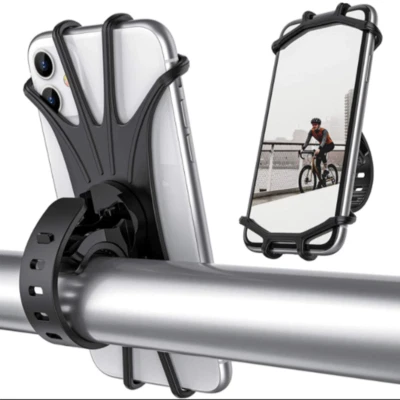 ROCKBROS Universal Silicone MTB Road Bike Phone Holder Cycling Bicycle GPS Mount - Image 1 of 4