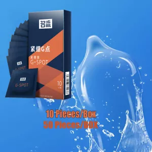 10/50pcs 45mm/49mm Tight Spike Condom Delayed Latex Penis Sleeve Lubrication - Picture 1 of 17