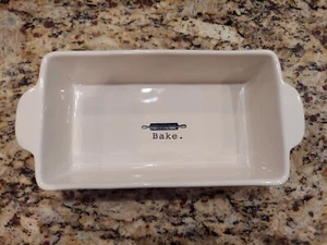 Rae Dunn Icon Collection Bake Rolling Pin Loaf Baking Dish Pan HTF Farmhouse NWT - Picture 1 of 3