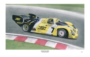 AYRTON SENNA NEWMAN PORSCHE 956 NURBURGRING 1984 NUEVA PINTURA IMPRESIÓN OBRA DE ARTE - Imagen 1 de 2