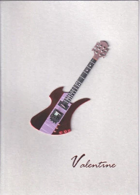 PAPYRUS VALENTINES CARD NIP MSRP $6.95 GUITAR CARD (N17) - Image 1 of 3