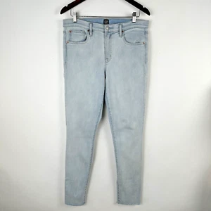 GAP Mid Rise True Skinny Jeans Gr. 31 Tall Light Bleached Wash Raw Hem Stretch - Bild 1 von 9