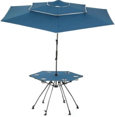 箭头户外8英尺海滩伞和折叠桌 — 第 1/4 张图片