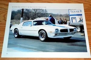 Pontiac Firebird 1971 transmisión AM 455 foto característica impresión póster 71 blanco - Imagen 1 de 1