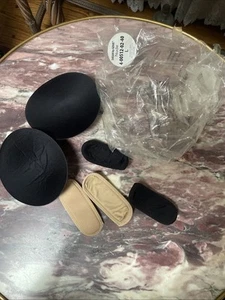 Dream by genie Black Bra Pads and 2 Pairs Of shoulder pads Size Large - Foto 1 di 6