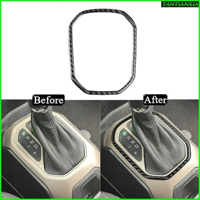 Cuadro de cambio de marchas consola central de fibra de carbono real para Jeep Renegade 2015-23 Foto 1 de 4
