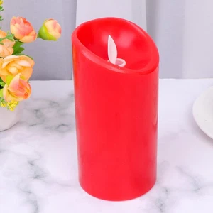 Lampada Candela LED Simulazione Candela Elettrica Rossa Senza Fiamma per Decorazione Casa - Foto 1 di 11
