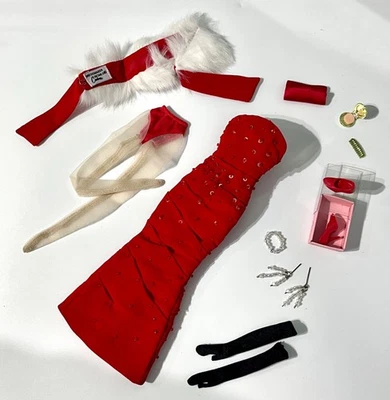 Dressmaker Details Couture GOWN,珠宝,鞋子,Stole + 适用于 FR & SILKSTONE 娃娃 — 第 1/4 张图片