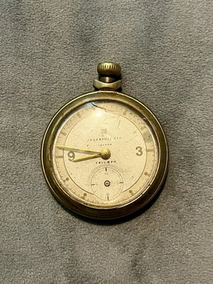 Vintage metal Ingersoll Triumph Pocket Watch c1970  - Image 1 of 2