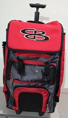 Boombah Rolling Hybrid Superpack Catchers Bag Red Gray *missing Front Flap * - Image 1 of 4