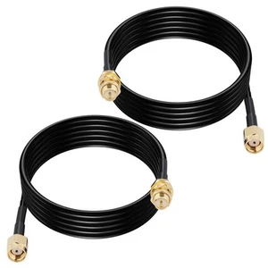 WiFi Antenne Verlängerungskabel 16,5 Fuß 2er-Pack RP-SMA Stecker auf RP-SMA Buchse Bulkh... - Bild 1 von 6