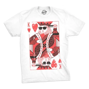 Camiseta Para Hombres Rey De Corazones Genial Vintage Gráfico Novedad Retro Camiseta para Chicos - Imagen 1 de 8