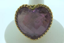 Sajen Bronze Ring by Marianna and Richard Jacobs Amore Heart Shape Pink Quartz 