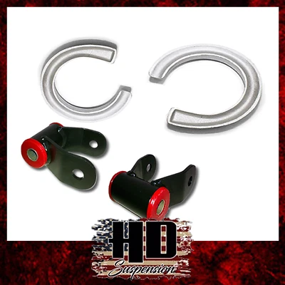 Chevrolet GMC C1500 2"-1.5" LIft Raise Coil Spacers Shackles Leveling Urethane - Image 1 of 3