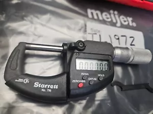 STARRETT #796XFL-1 ELECTRIC MICROMETER IP67 0-1"/0-25MM RANGE .00005"/0.001MM - Picture 1 of 10