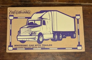 Ertl Collectibles WhiteGMC Cab Trailer 1/64 Die Cast Metal Technion Black Silver - Picture 1 of 16
