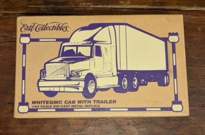 Ertl Collectibles WhiteGMC Cab Trailer 1/64 Die Cast Metal Technion Black Silver - Image 1 of 4