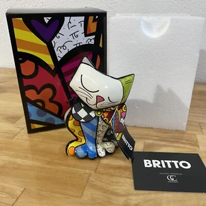 Romero Britto Sculpture 6" Happy Cat Limited Edition #2716/4000- 3rd Ed. SEALED - Picture 1 of 8