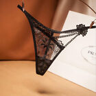 Women's Panties Sexy Thongs Lace Underwear Transparent G String Hollow Bries-*-