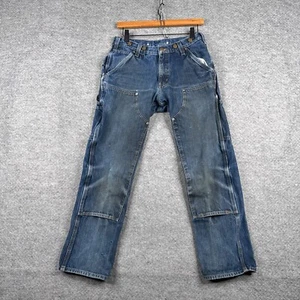 Carhartt Jeans Mens 30x30 (28x28) Blue Denim Double Knee Relaxed Fit 103890 I10 - Picture 1 of 12