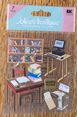 RARE Jolees School Librarians Library Books Classroom Sticker Class Student Desk - Image 1 of 4