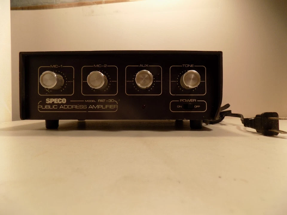 SPECO Public Address Amplifier PAT-30 VINTAGE LOW SERIAL NUMBER - Image 1 of 4