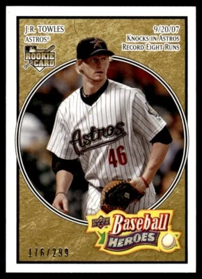 2008 Upper Deck Baseball Heroes 176/399 J.R. Towles  Houston Astros #73 - Image 1 of 2