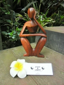 Balinese Hand Carved Yoga Abstract Sculpture - Picture 1 of 20