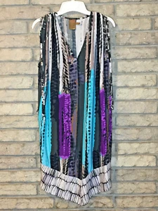 VESTIDO ALI RO TALLA 2 AJUSTE SUELTO Sin mangas Elastizado CINTURÓN OPCIONAL IMPRESIÓN ÚNICA - Imagen 1 de 12
