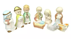 9-teiliges Porzellan Krippenfiguren Kleinkinder Set Vintage Retro Philippinen - Bild 1 von 9
