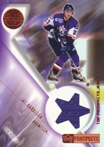 2001-02 UD Prospects CHL Hockey JERSEY #J-JH Jay Harrison Brampton