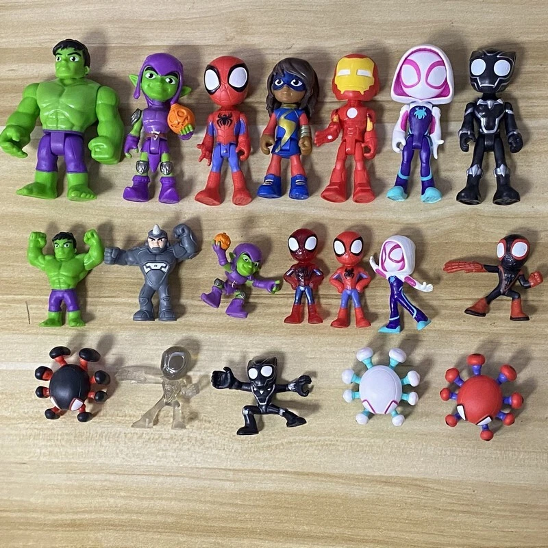 Lot Marvel Spidey & His Amazing Friends Hulk Goblin Trace-E Ghost Spider Figuren - Bild 1 von 1