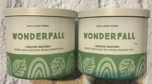 2 BATH & BODY WORKS WONDERFALL SWEATER WEATHER 3-WICK SCENTED CANDLE 14.5 OZ NEW - Picture 1 of 3