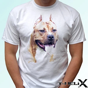 Amstaff American Staffordshire Terrier - T-Shirt Top T-Shirt - Herren Damen Kinder Baby - Bild 1 von 5