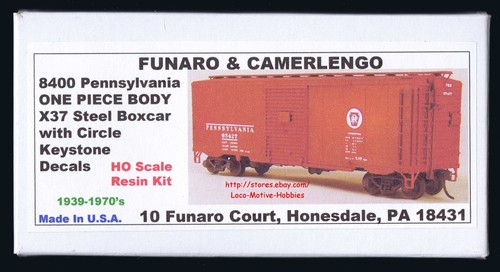 Funaro F&C 8400 PENNSYLVANIA X37 Steel Boxcar PRR Circle Keystone 1 ...