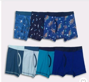 Paquete de 7 calzoncillos boxer multicolores para niños talla XL 16 estampados de algodón sólidos gato y gato - Imagen 1 de 8
