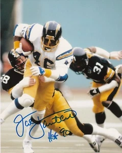 JACK LAMBERT PITTSBURGH STEELERS HOF 90 ACTION SIGNED 8x10 - Picture 1 of 1