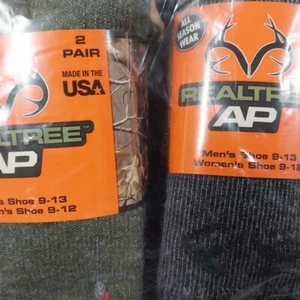 Realtree 4 pr wool blend, made in USA mens socks - Picture 1 of 3