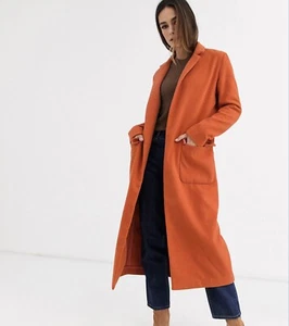 Glamorous Coat Long Line Women’s Orange Size 2 - Picture 1 of 12